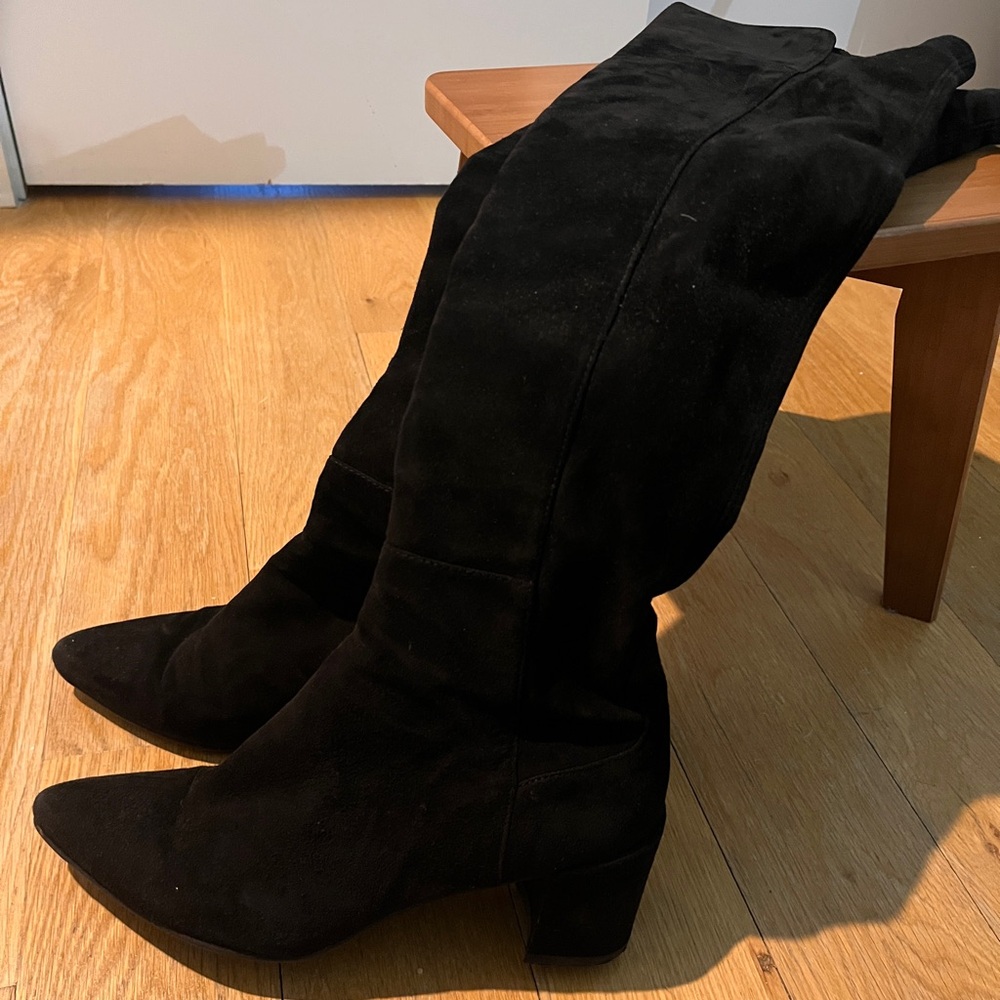 Stuart Weitzman Black Suede Women's Boots